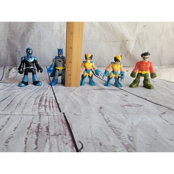 Imaginext DC Comics Super Hero Friends Fisher Price Batman Wolverine Robin - Picture 5 of 8